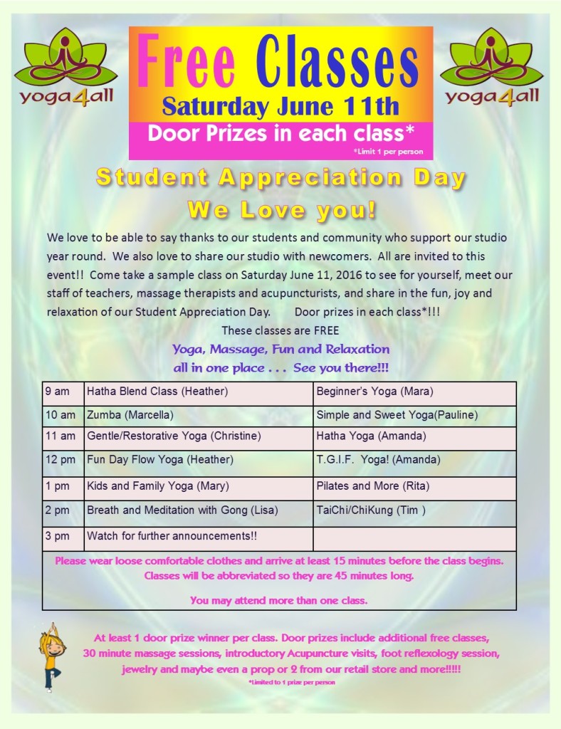 Student Appreciation Day June 11 2016